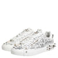 Dolce & Gabbana White Portofino Studded Men Sneakers Shoes