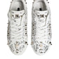 Dolce & Gabbana White Portofino Studded Men Sneakers Shoes