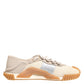 Dolce & Gabbana Beige Lace Up Low Top NS1 Men Sneakers Shoes