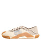 Dolce & Gabbana Beige Lace Up Low Top NS1 Men Sneakers Shoes