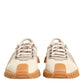 Dolce & Gabbana Beige Lace Up Low Top NS1 Men Sneakers Shoes