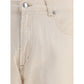 7FOR Beige Cotton Straight-Leg Jeans