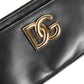 Dolce & Gabbana Black Calfskin Leather DG Logo Women Card Holder Wallet