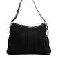 Dolce & Gabbana Black Cashmere Knitted Leather Shoulder Women Borse Bag Womens Shoulder Bag