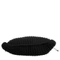 Dolce & Gabbana Black Cashmere Knitted Leather Shoulder Women Borse Bag Womens Shoulder Bag