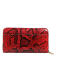 Dolce & Gabbana Red Exotic Leather Zip Around Continental Clutch Wallet