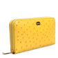 Dolce & Gabbana Yellow Leather Logo Plaque Zip Around Continental Wallet