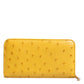 Dolce & Gabbana Yellow Leather Logo Plaque Zip Around Continental Wallet