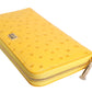 Dolce & Gabbana Yellow Leather Logo Plaque Zip Around Continental Wallet