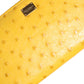 Dolce & Gabbana Yellow Leather Logo Plaque Zip Around Continental Wallet
