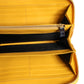 Dolce & Gabbana Yellow Leather Logo Plaque Zip Around Continental Wallet