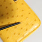 Dolce & Gabbana Yellow Leather Logo Plaque Zip Around Continental Wallet