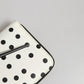 Dolce & Gabbana White Black Dotted Leather Zip Around Continental Wallet