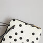 Dolce & Gabbana White Black Dotted Leather Zip Around Continental Wallet