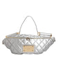 Dolce & Gabbana Silver Quilted Filled Crossbody Shoulder Bag SICILY Bag