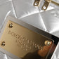 Dolce & Gabbana Silver Quilted Filled Crossbody Shoulder Bag SICILY Bag