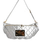 Dolce & Gabbana Silver Quilted Filled Crossbody Shoulder Bag SICILY Bag