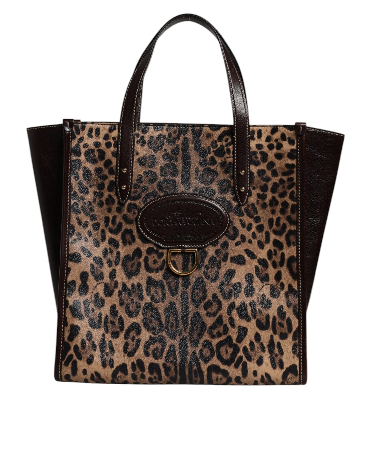 Dolce & Gabbana Multicolor Leopard Shopping Tote Shoulder WomenBorse Bag