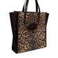 Dolce & Gabbana Multicolor Leopard Shopping Tote Shoulder WomenBorse Bag