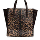 Dolce & Gabbana Multicolor Leopard Shopping Tote Shoulder WomenBorse Bag