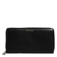 Dolce & Gabbana Black Calfskin Leather Logo Zip Around Continental Wallet Mens Wallet