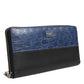 Dolce & Gabbana Black Blue Exotic Leather Men Continental Clutch Wallet Mens Wallet