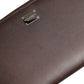 Dolce & Gabbana Brown Calfskin Leather Logo Zip Around Continental Wallet Mens Wallet