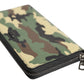 Dolce & Gabbana Multicolor Camouflage Logo Zip Around Continental Wallet Mens Wallet