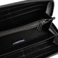 Dolce & Gabbana Black Gray Leopard Leather Zip Around Continental Wallet Mens Wallet
