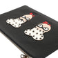 Dolce & Gabbana Black Leather #DGFAMILY Embellished Men Clutch Pouch Bag Mens Clutch Bag