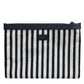 Dolce & Gabbana Black White Striped Logo Plaque Clutch Pouch Bag Mens Clutch Bag