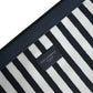 Dolce & Gabbana Black White Striped Logo Plaque Clutch Pouch Bag Mens Clutch Bag