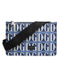 Dolce & Gabbana Blue White Leather D&G Logo Plaque Crossbody Borse Bag Mens Clutch Bag