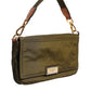 Dolce & Gabbana Dark Green Nylon Logo Plaque Shoulder Strap Borse Bag