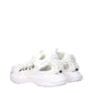 Versace White Leather Athletic Sneakers