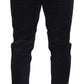 Dolce & Gabbana Black Stretch Cotton Slim Trousers Chino Pants