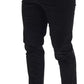 Dolce & Gabbana Black Stretch Cotton Slim Trousers Chino Pants