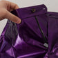 Dolce & Gabbana Purple Metallic Nylon Straight Trouser Pants