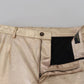 Dolce & Gabbana Metallic Gold Polyester StraightTrouser Pants