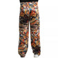 Dolce & Gabbana Multicolor Marble Print Satin Trouser Pants