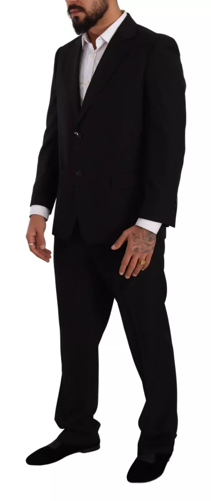 Domenico Tagliente Blue Polyester Single Breasted Formal 2 Piece Suit Mens Suit