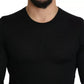 Dolce & Gabbana Black Cashmere Crewneck Pullover Sweater