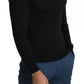 Dolce & Gabbana Black Cashmere Crewneck Pullover Sweater