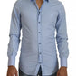 Dolce & Gabbana Light Blue Cotton Slim Fit Dress Shirt