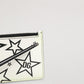 Dolce & Gabbana White Leather Douphin DG Logo Star Print Card Holder Wallet