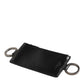 Dolce & Gabbana Black Leather Logo Embossed Lanyard Card Holde Wallet