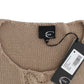 Cavalli Elegant Beige Knitted Crew Neck Sweater