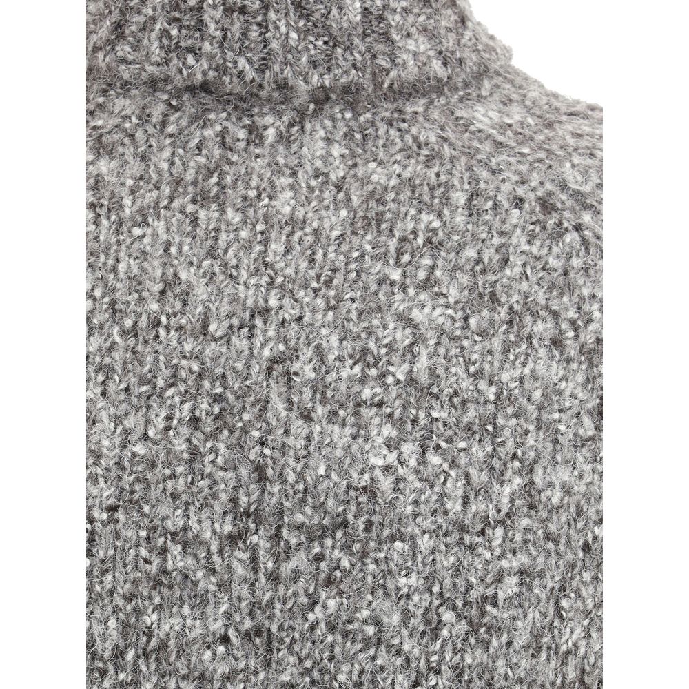 Brunello Cucinelli Buttoned turtleneck Sweater Mens Sweater