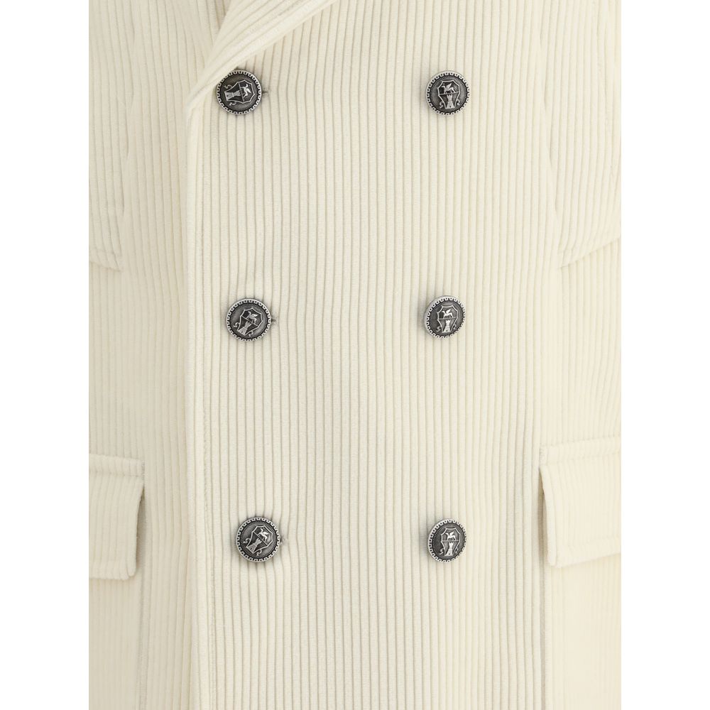 Brunello Cucinelli Ribbed cashmere Coat Mens Jacket