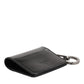 Dolce & Gabbana Wallet Black Leather Logo Embossed Key Chain Card Holder Wallet